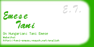 emese tani business card